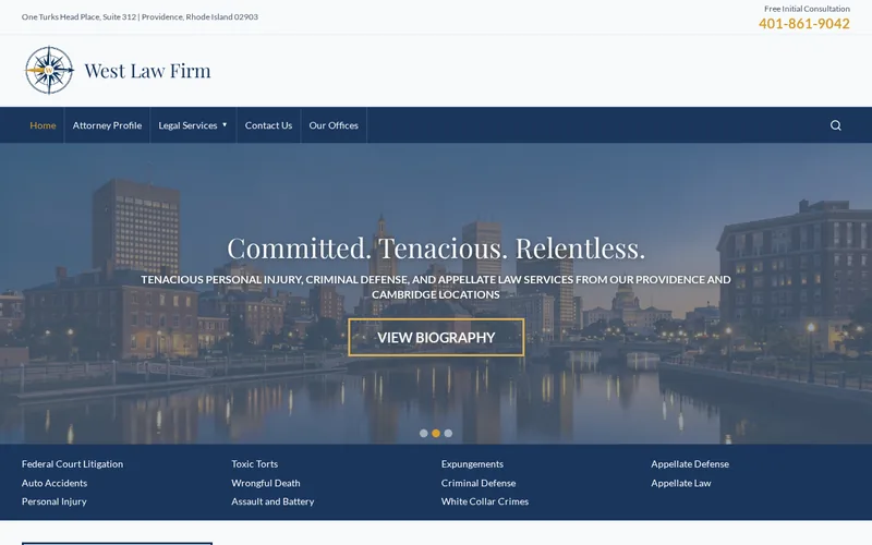 West Law Firm website screenshot